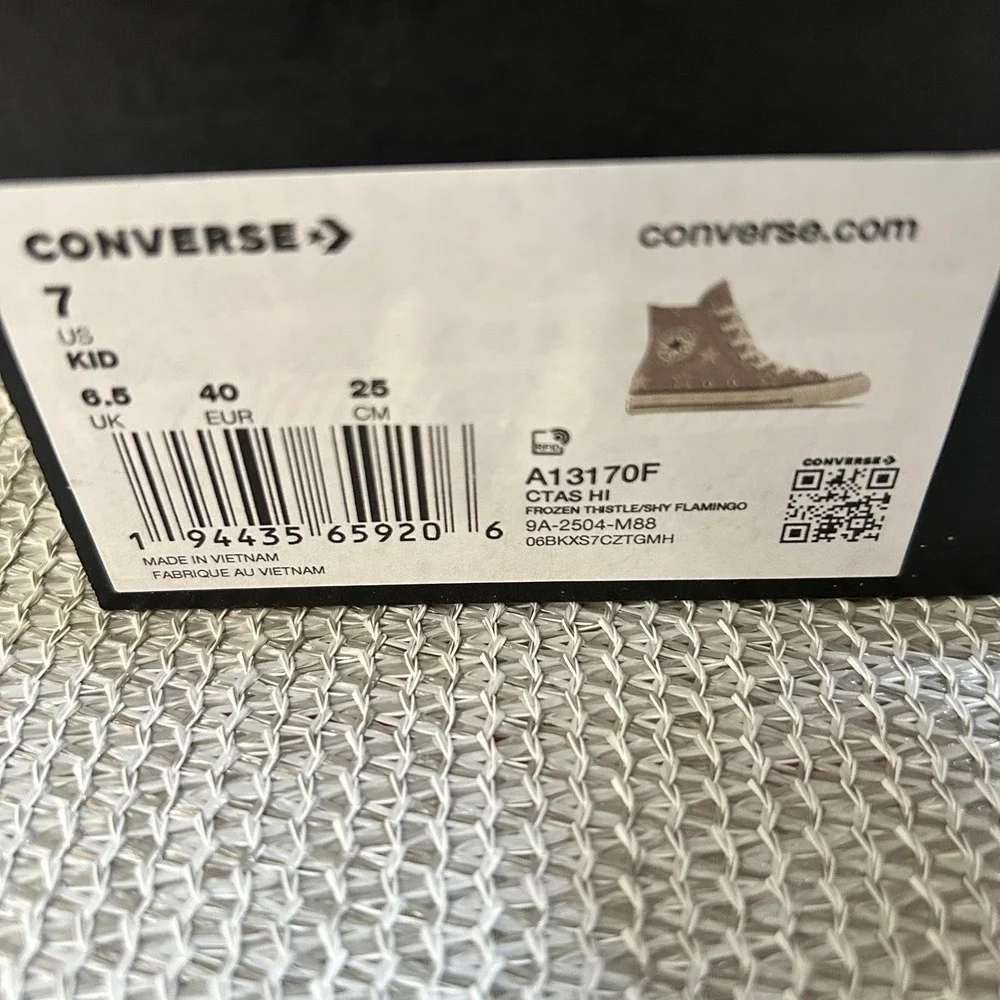 Converse Chuck Taylor All Star High Starry Frozen‎ Thistle Kids Size 7